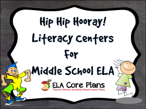 literacy centers cover page
